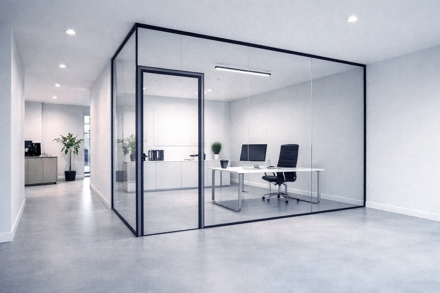 Scopri le nostre pareti divisorie: chiusure in vetro per spazi funzionali, luminosi e personalizzati per uffici e abitazioni.
