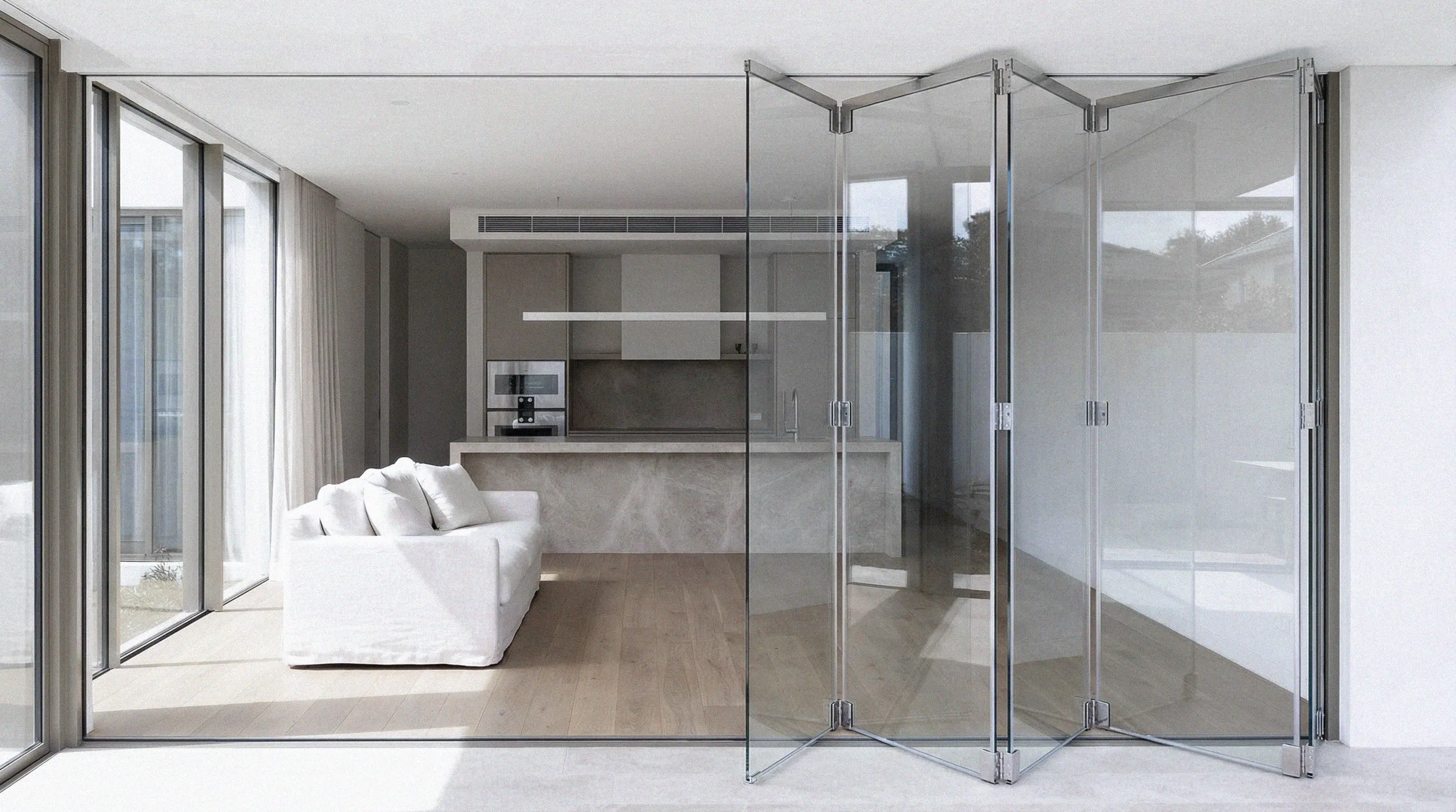 Scopri le porte a soffietto in vetro per interni: soluzioni pieghevoli salvaspazio, eleganti e personalizzate realizzate su misura con vetri di sicurezza.